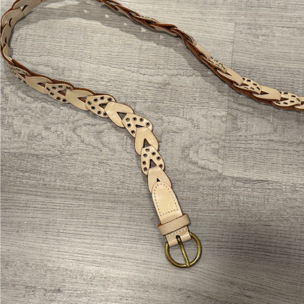 Free People Tan and Gold Belt Accessory